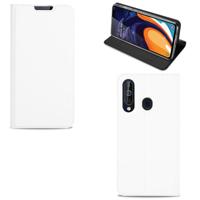 Samsung Galaxy A60 Hoesje Wit met Standaard - thumbnail