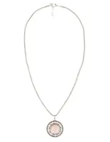 Edelsteen Ketting Rozenkwarts Hanger Rond - thumbnail