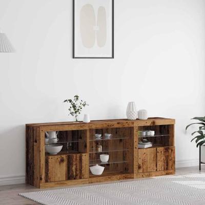 Dressoir Oud hout 181.5 x 37 x 67 cm Bewerkt hout