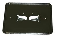 Diverse Kentekenplaat houder bromfiets staal chroom liggend - thumbnail