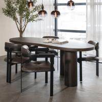 Eleonora Organische Eettafel 'Bobbie' Walnoot, 215 x 110cm, kleur Bruin - thumbnail