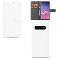 Samsung Galaxy S10 Hoesje Wit met Pasjeshouder - thumbnail