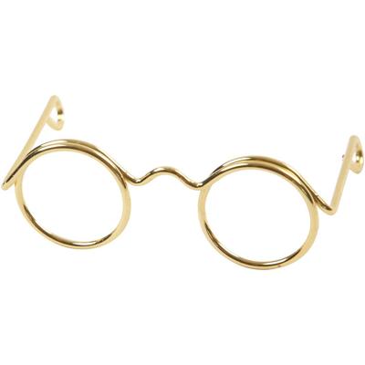 Creativ Company Bril, b: 35 mm, gatgrootte 13 mm, goud, 10 stuk/ 1 doos