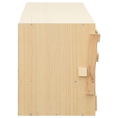 VidaXL Kippenlegkast 5 compartimenten 117x33x38 cm massief grenenhout