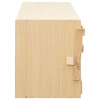 VidaXL Kippenlegkast 5 compartimenten 117x33x38 cm massief grenenhout - thumbnail