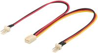 Goobay 3-pin y-kabel (zwart/rood, 0,22 meter) - thumbnail
