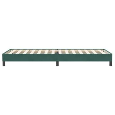 Boxspring zonder matras fluweel donkergroen 90x220 cm