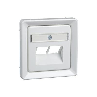 ELSO centrale plaat 206534 2xRJ45 met tekstveld zuiver wit Meerdere kleuren 1 stuk(s)