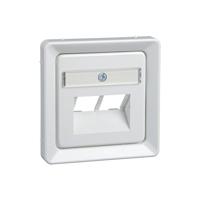 ELSO centrale plaat 206534 2xRJ45 met tekstveld zuiver wit Meerdere kleuren 1 stuk(s) - thumbnail