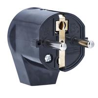 AS Schwabe 45042 Haakse stekker met randaarde Kunststof 230 V Zwart IP20 - thumbnail