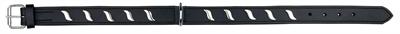 TRIXIE HALSBAND HOND ACTIVE LEER MET GOLFJES ZWART 48-56X3 CM