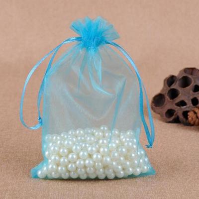 100 PCS geschenk zakken sieraden organza zakje bruiloft verjaardag partij drawable zakjes Gift Bag grootte: 10x15cm (meer blauw)