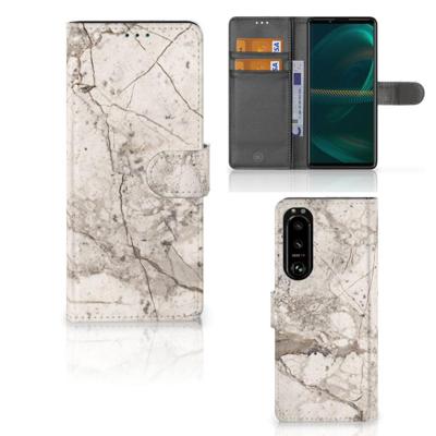 Sony Xperia 5III | Bookcase | Marmer Beige