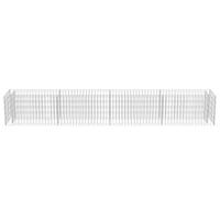 Gabion plantenbak verhoogd 360x50x50 cm gegalvaniseerd staal - thumbnail