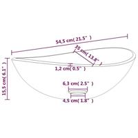 VidaXL Wasbak 54,5x35x15,5 cm gehard glas transparant - thumbnail