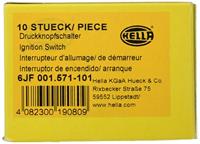 HELLA Drukschakelaar push-button switch black single -7mm thickness - thumbnail