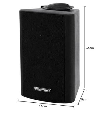 Omnitronic WP-4S PA-wandluidspreker 20 W Zwart 1 stuk(s)