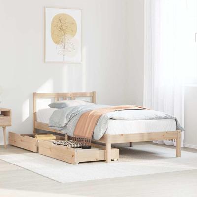 Bedframe zonder matras massief grenenhout 75x190 cm Bedframe zonder matras massief grenenhout 75x190 cm