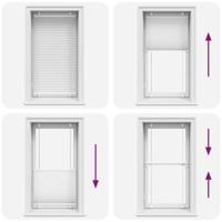 Pliss rolgordijn 80x100 cm stofbreedte 79,4 cm polyester wit - thumbnail