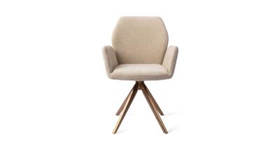 Jesper Home Eetkamerstoel 'Misaki' Turn Rose, kleur Funky Fudge