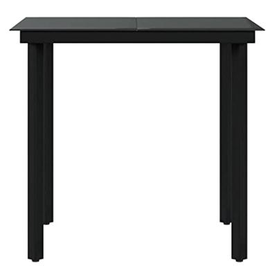 5-delige Tuinset met kussens zwart