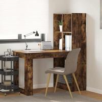 Bureau met plank Gerookt eiken 122 x 67 x 145 cm Bewerkt hout - thumbnail