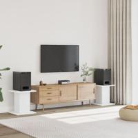 Speakerstandaards 2 st 30x30x40 cm bewerkt hout wit - thumbnail