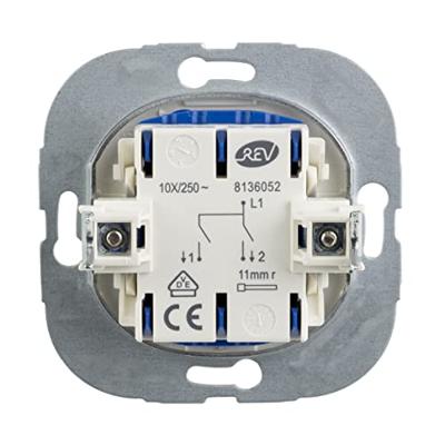 REV 0299320006 Serieschakelaar Inzetstuk Technik Wit, Blauw 1 stuk(s)