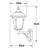 Wandlamp Virgo opwaarts - Matzwart - thumbnail