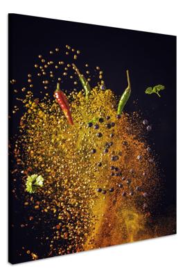 Schilderij - Explosie van Kruiden, Premium Print, Volledig klaar om op te hangen