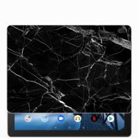 Lenovo Tab E10 Tablet Back Cover Marmer Zwart - Origineel Cadeau Vader - thumbnail