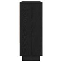 Dressoir met plank met de deur Zwart eiken 97 x 29 x 75 cm Bewerkt hout - thumbnail