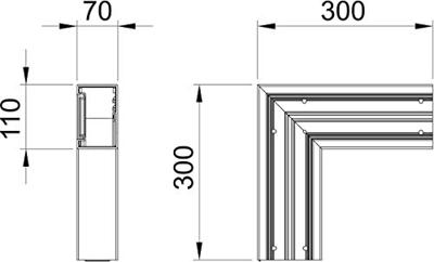 OBO Bettermann 6274320 Montageaccessoire (b x d) 110 mm x 70 mm 1 stuk(s) Zuiver wit