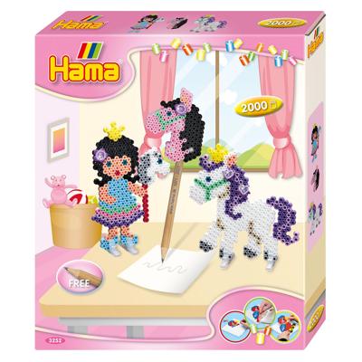 Hama Strijkkralen 3D Set Pony en Prinses 2000 Stuks