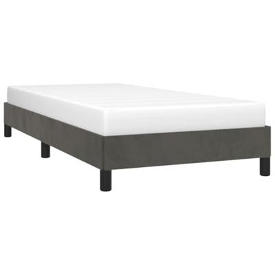 Bedframe zonder matras 100x200 cm fluweel donkergrijs