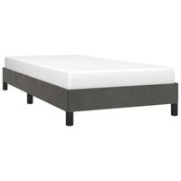 Bedframe zonder matras 100x200 cm fluweel donkergrijs - thumbnail