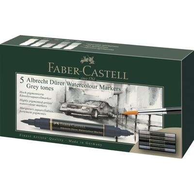 Faber Castell fc-160306 wk25aquarel marker fc albrechtdürer 5 stuks grey tones Faber Castell fc-160306 wk25aquarel marker fc albrechtdürer 5 stuks grey tones