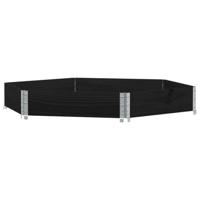 Verhoogde plantenbak zeshoekig 160x160 cm grenenhout zwart - thumbnail