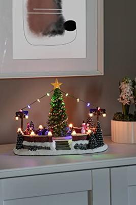 Konstsmide 4243-000 LED-decor Dorpsplein Meerkleurig LED Bont Schakelaar, Muziek