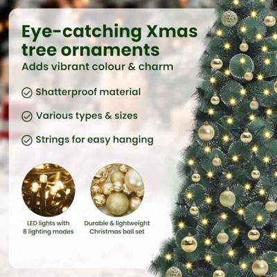 Kunstkerstboom met verlichting en balset Groen 150 cm PET