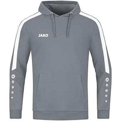JAKO 6723K Sweater Met Kap Power Kids - Steengrijs - 140