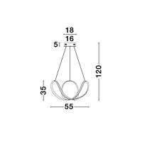 Lyora Design hanglampApus zwart Ø 55cm - 9348053 - thumbnail