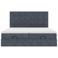 Ottoman bed met matrassen en LED's 180x200cm fluweel - thumbnail