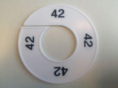 Maatring 9cm wit/zwart 42