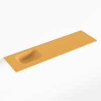 MONDIAZ LEX Ocher solid surface inleg wastafel voor toiletmeubel 110cm. Positie wasbak links - thumbnail