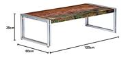 Salontafel 120x60x35 cm massief gerecycled hout - thumbnail