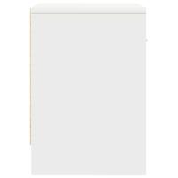 Nachtkastje met lade 39x28x41 cm wit - thumbnail