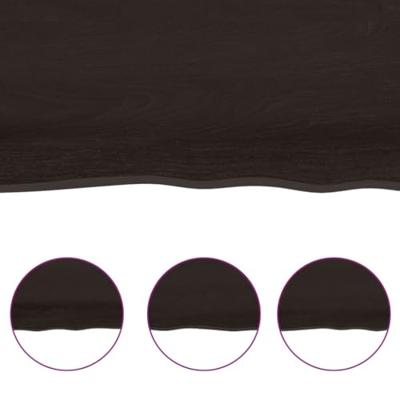 Wastafelblad 160x40x4 cm behandeld massief hout donkergrijs Wastafelblad 160x40x4 cm behandeld massief hout donkergrijs