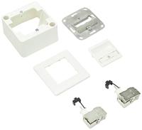 Metz Connect 130B12D20002-E Netwerkdoos Opbouw (op muur) CAT 6A 2 poorten Zuiver wit - thumbnail