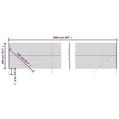 VidaXL Gaashek 2x10 m groen
